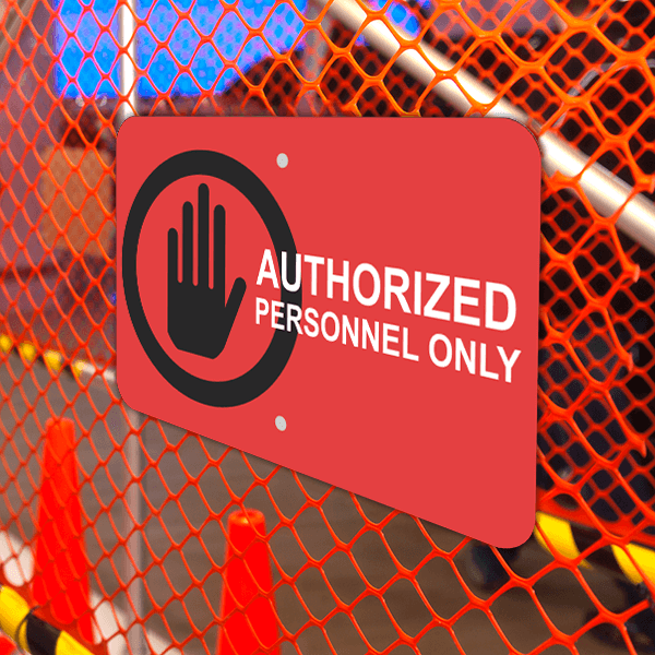 Horizontal Clean Authorized Personnel Sign