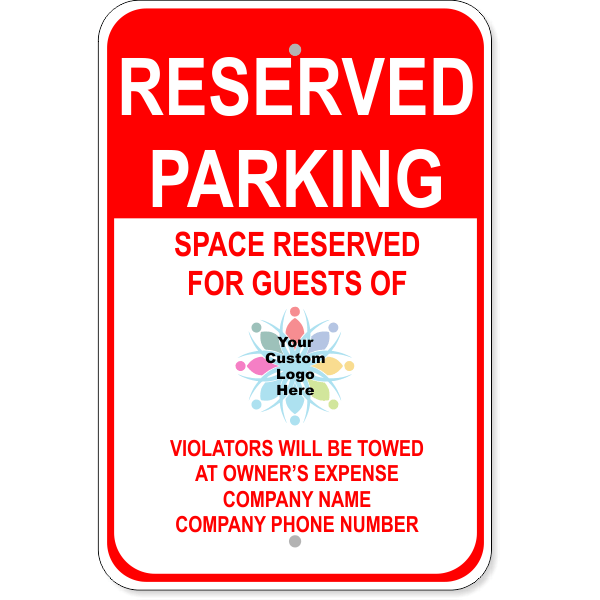 aluminum reserved parking sign customsigns com aluminum reserved parking sign