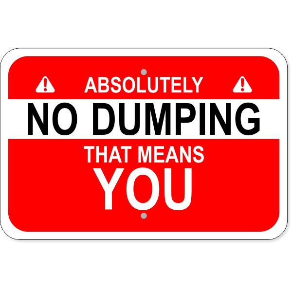 24-Hour Video Surveillance No Dumping Aluminum Sign – 8x12, Pre-Drilled Holes, Gloss Finish, USA Made