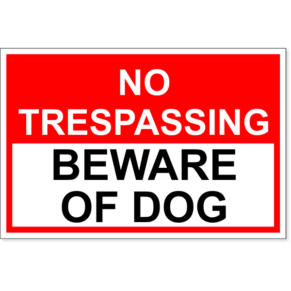 beware of dog decal