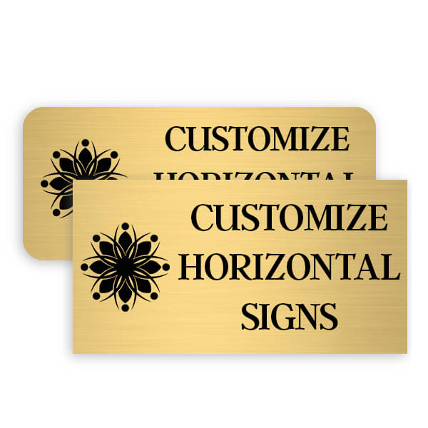Brass Engraved Horizontal Signs