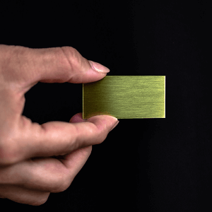 brass sign 1"x2"