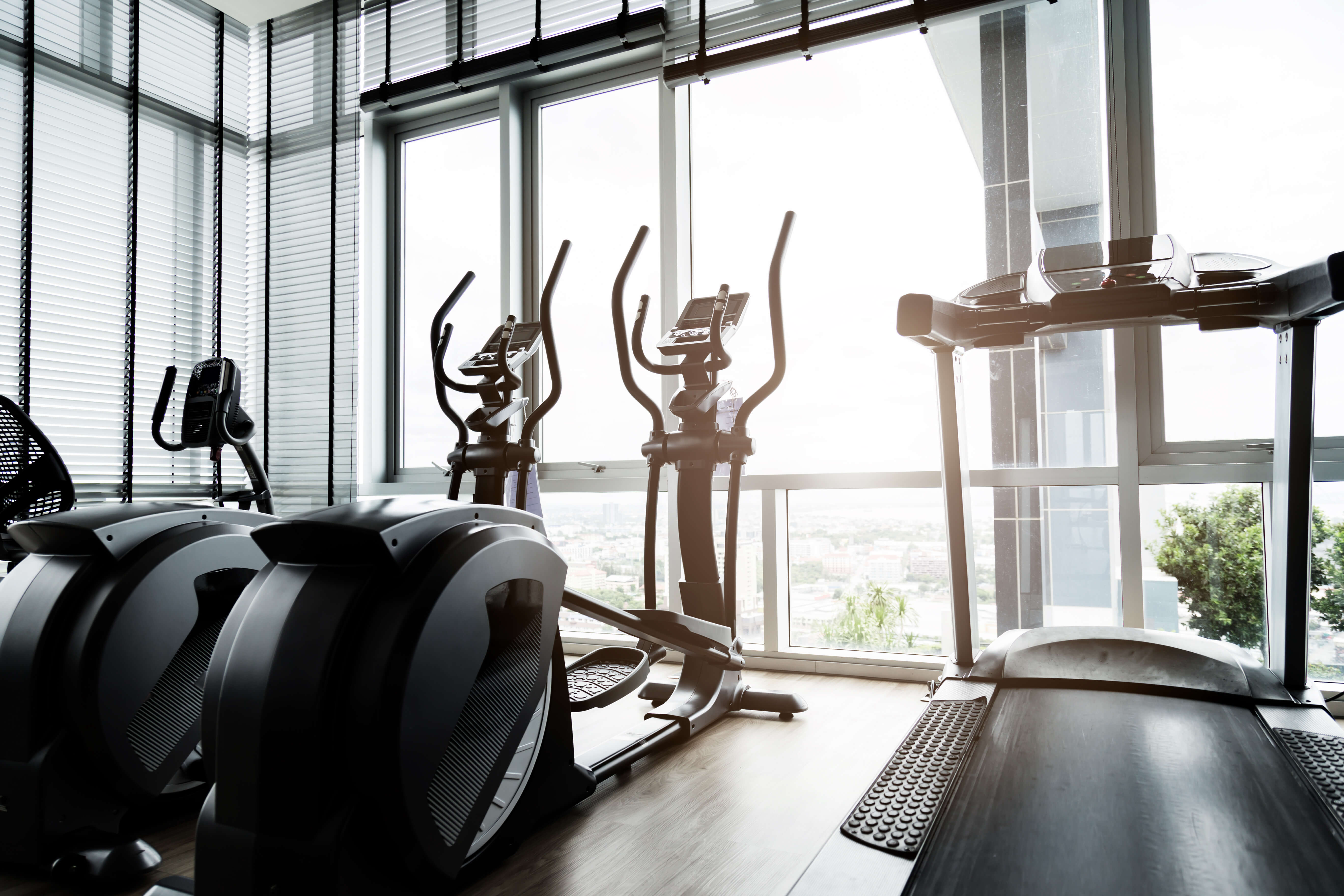 Exercise Equipment in Front of Window