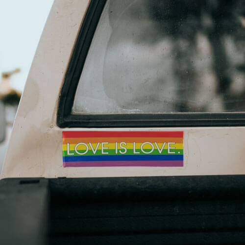 Order your own Love is Love Bumper Sticker love is love rainbow bumper sticker