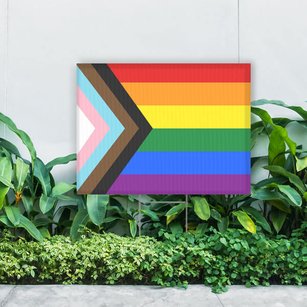 pride flag yard signs