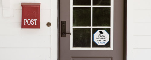 video surveillance warning decal