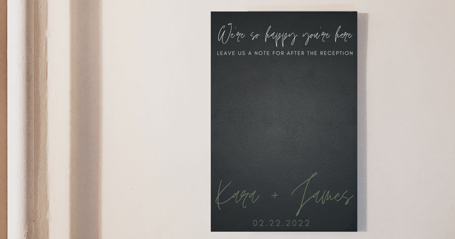 custom wedding chalkboard