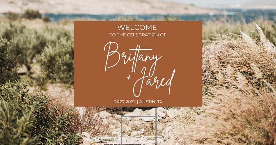 custom wedding welcome sign