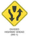 Divided Highway Sign