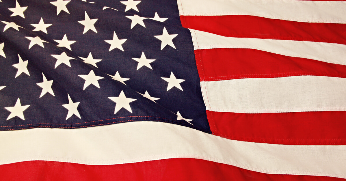 Zoomed in Portion of the American Flag