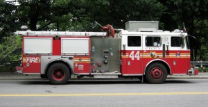 fire truck industrial sign