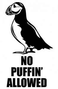 novelty no smoking signs at custom signs puffin