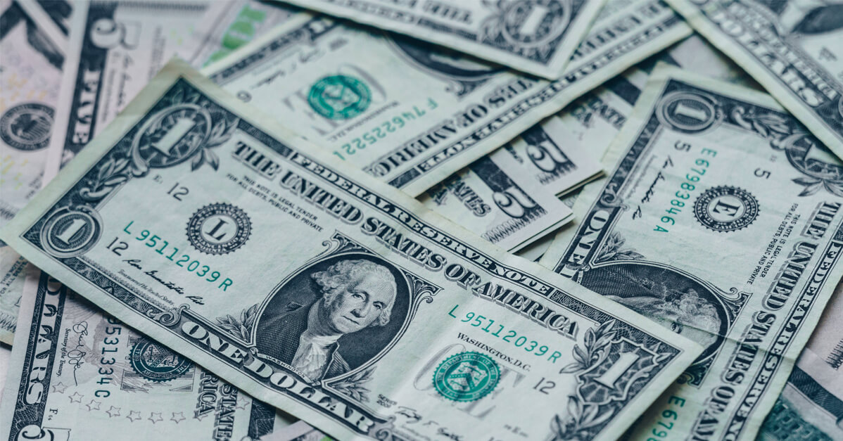 Pile of United States Dollars