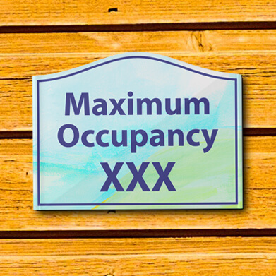 Maximum Occupancy Sign
