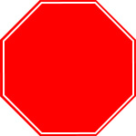 Octagon Shaped Road Sign