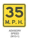 Speed Advisory Sign