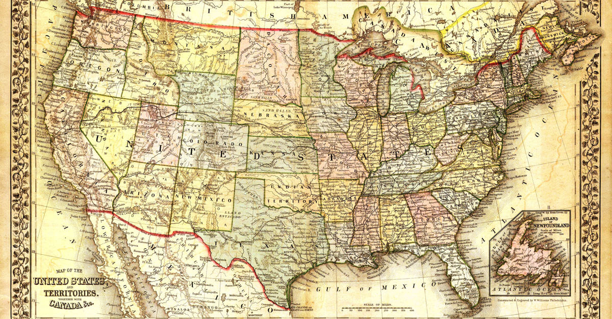 Map of the Continental United States of America