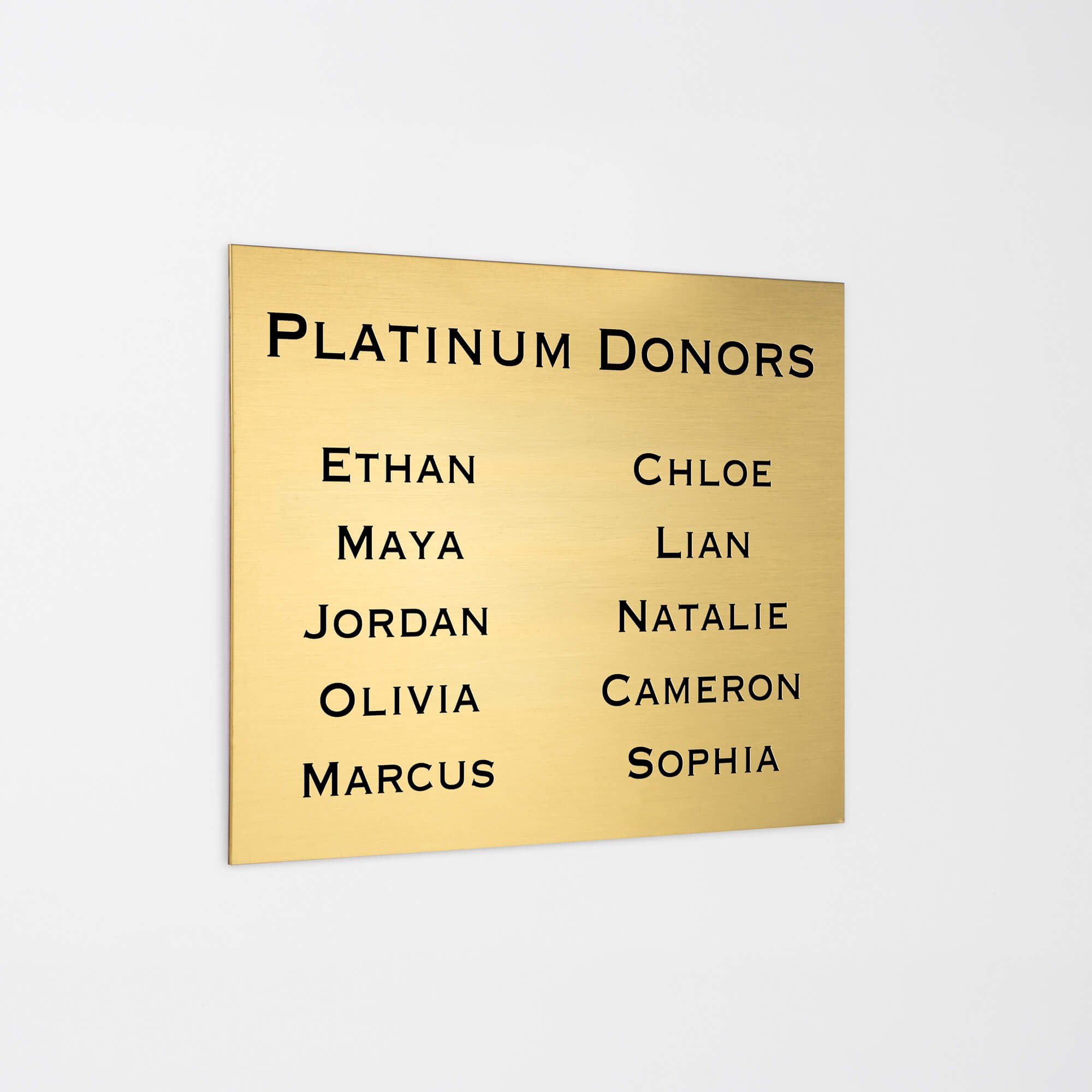 Brass Memorial Plaque