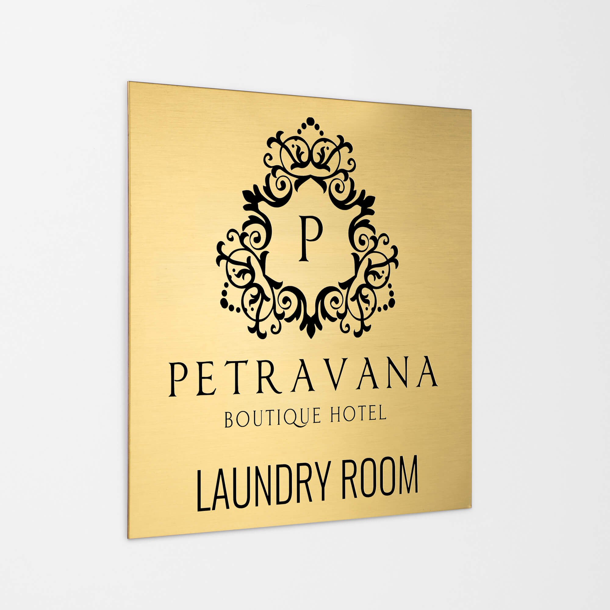 Engraved Brass Sign